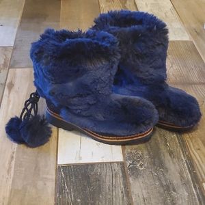 NWOT Blue fluffy  Sam Edelman boots